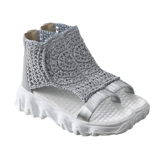 Knitted Wool Sandals Women's Thick Sole Casual