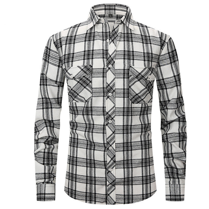 Large Size Slim Fashion Long Sleeve Shirt