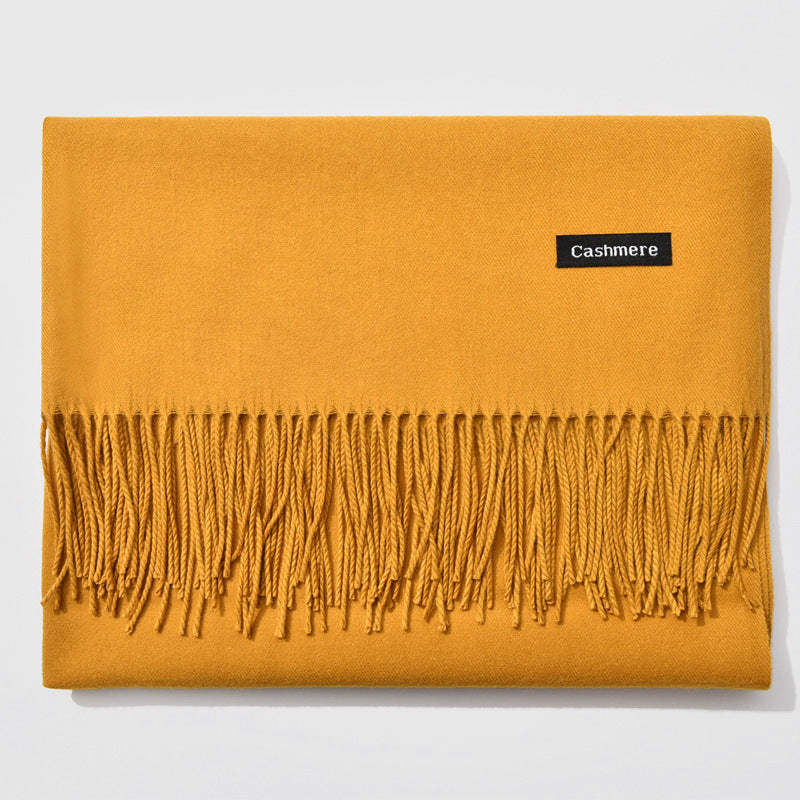 Cashmere scarf solid color