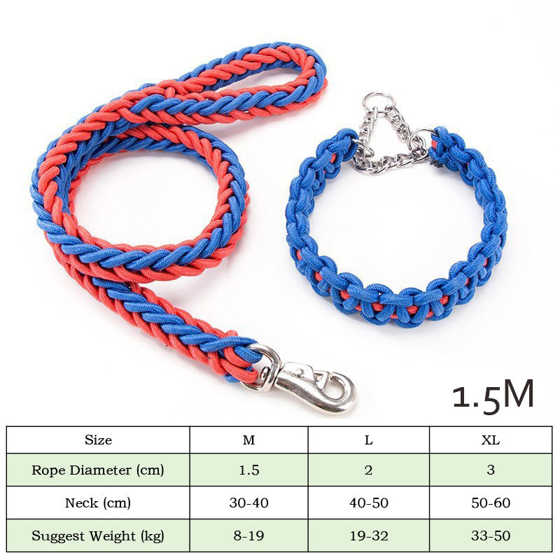 Dog Collars And Belt Covers, Heavy-duty Nylon Braided Ropes, For Training And Walking Leashes Of Small, Medium And Large Dogs