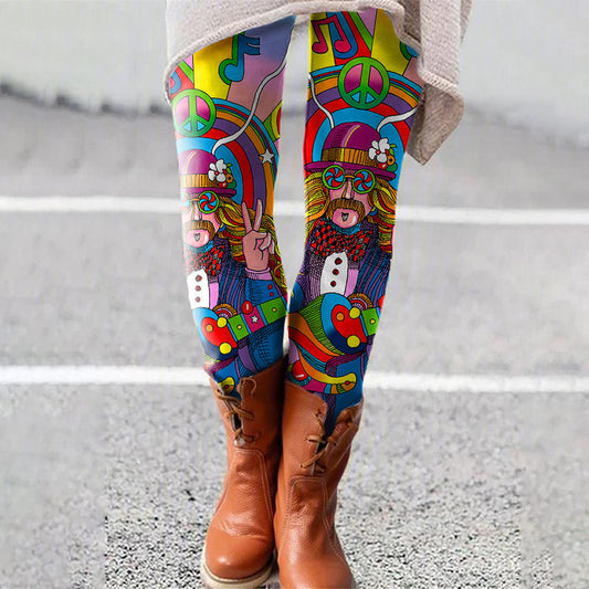Fitness Sports 3D Printed High Waist Tights
