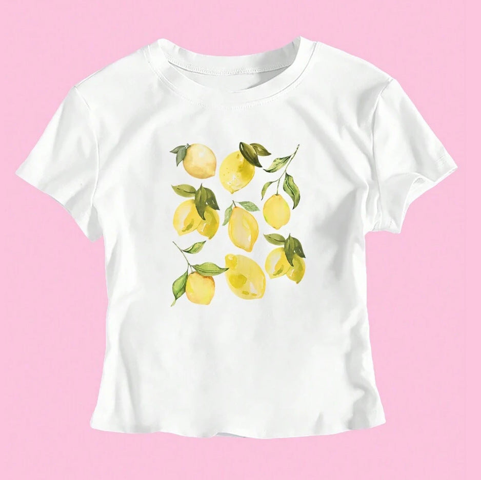 Summer Women's Slim Fit Fashion Short Sleeve T-shirt Top