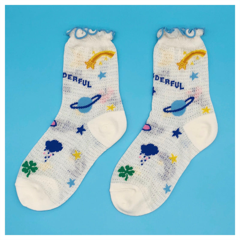 Cartoon bear socks