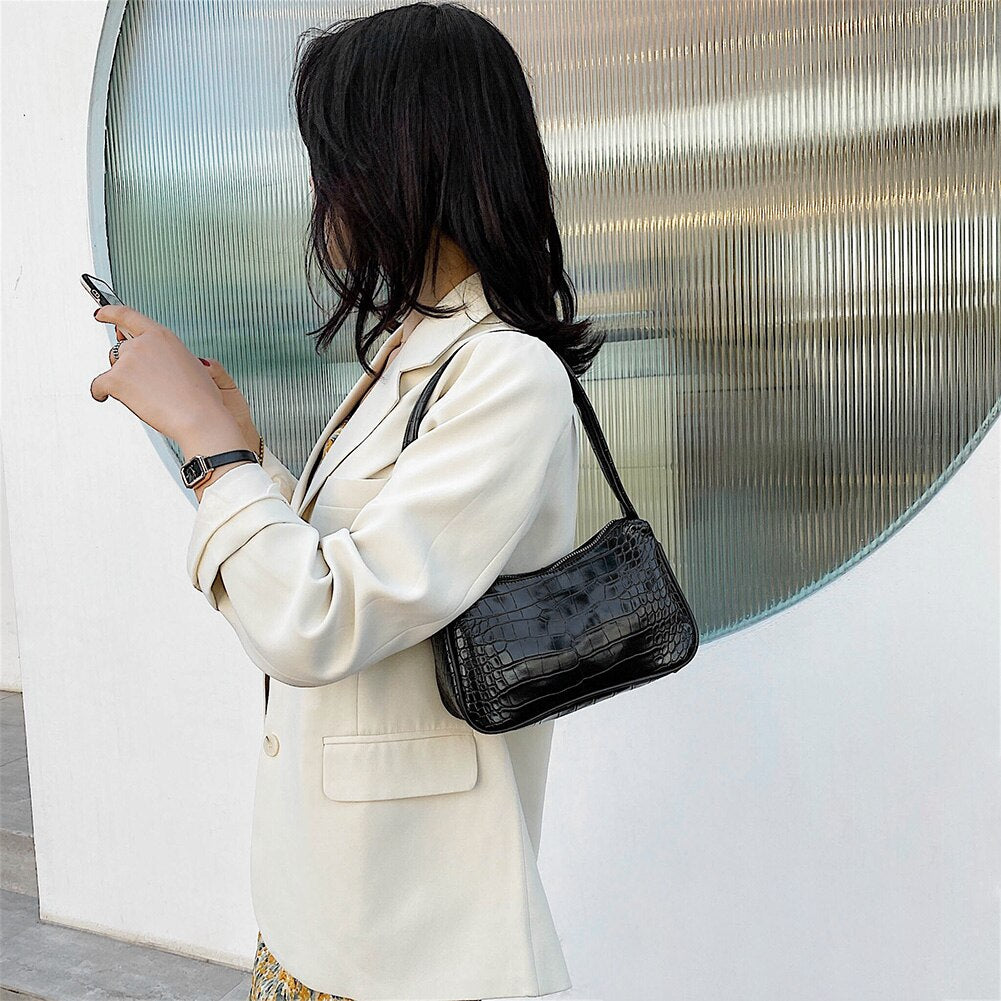 Candy color versatile half round armpit carrying shoulder bag