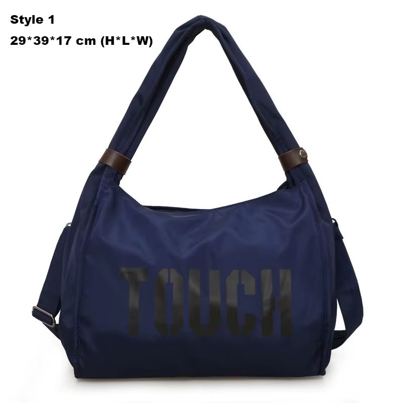 Nylon Fitness Travel Gym Bag for Women - Versatile Outdoor Sports Shoulder Tote and Yoga Handbag