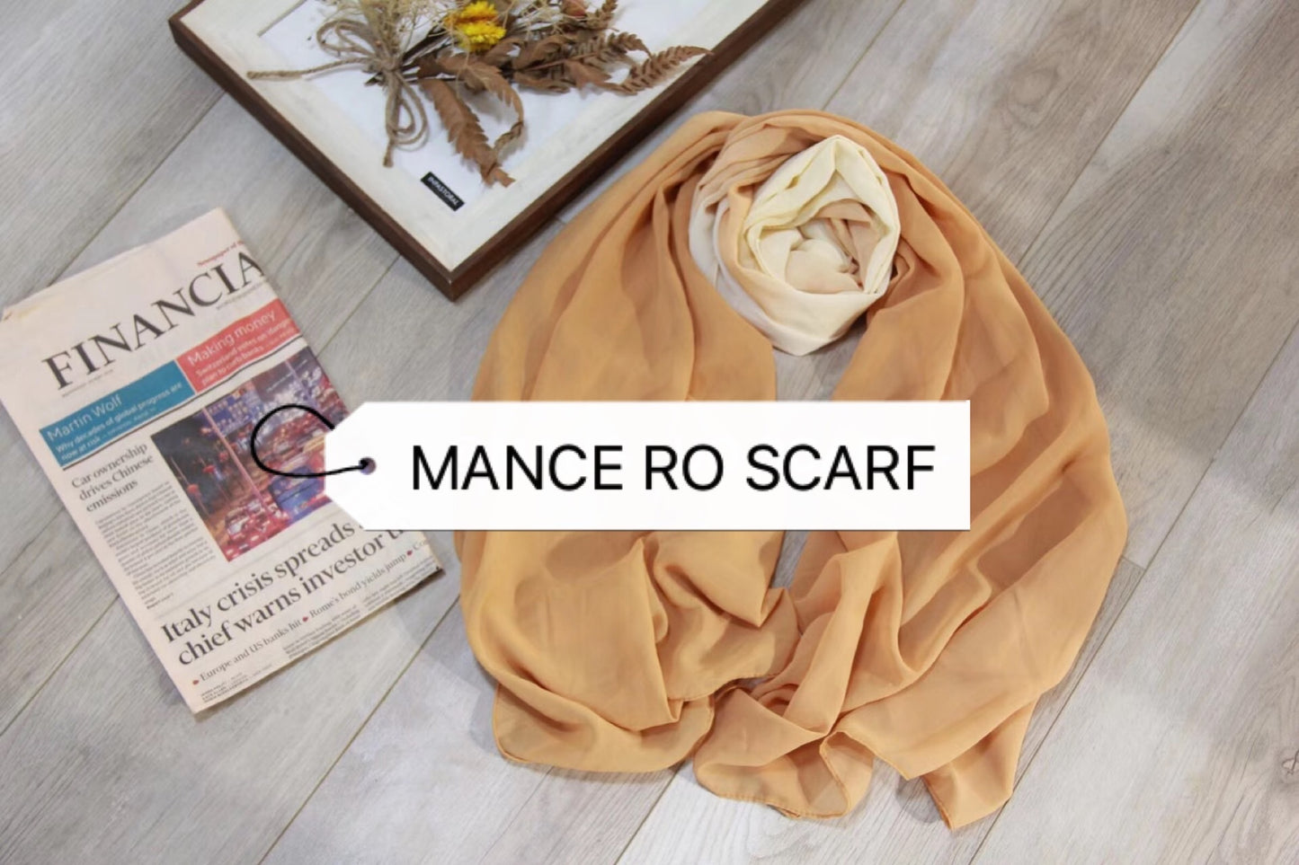 Pearl dyed Chiffon Scarf