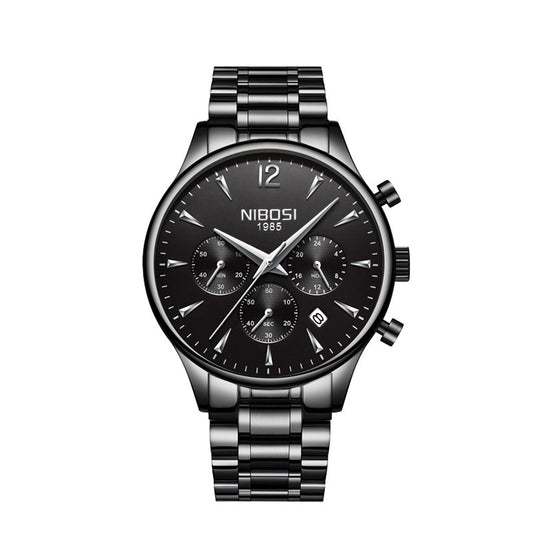 Quartz watch with stainless steel band