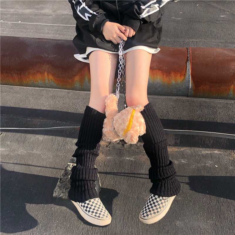 Girls Student Sweet Bubble Knit Pile Socks
