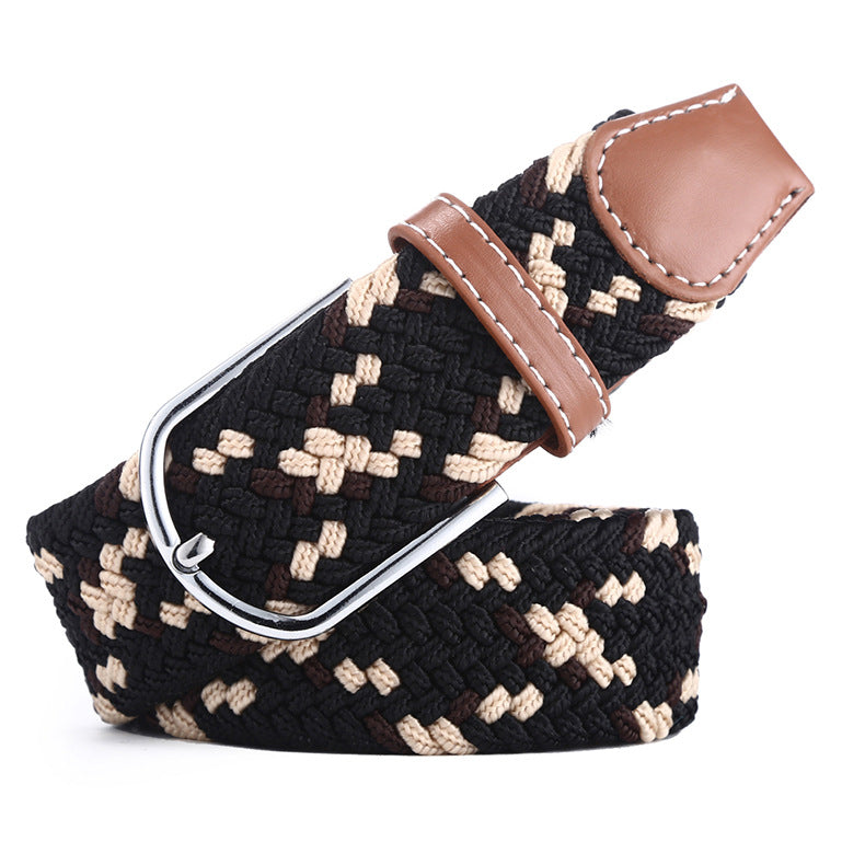 Canvas stretch woven belt