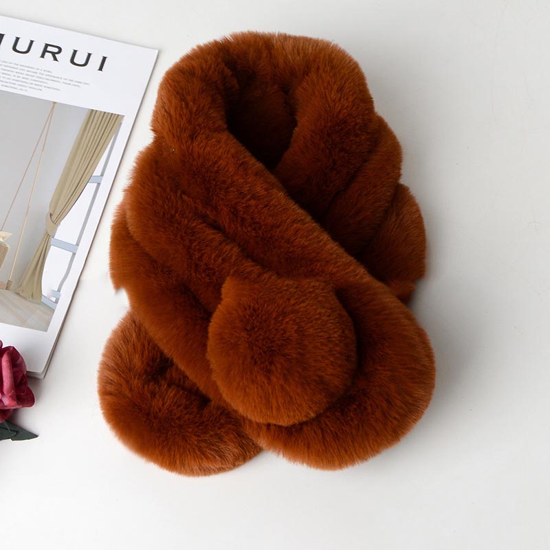 Thick Plush Warmth Imitation Rabbit Fur Scarf Collar