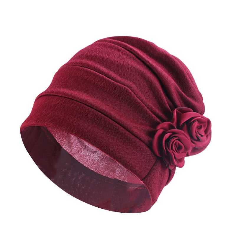 Ethnic Headscarf Chemotherapy Two Flower Headgear
