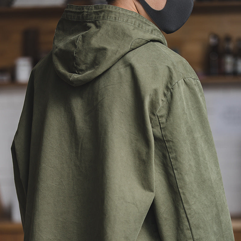 Amerikansk Retro Anden Verdenskrigs Navy Deck Suit Kort Trenchcoat