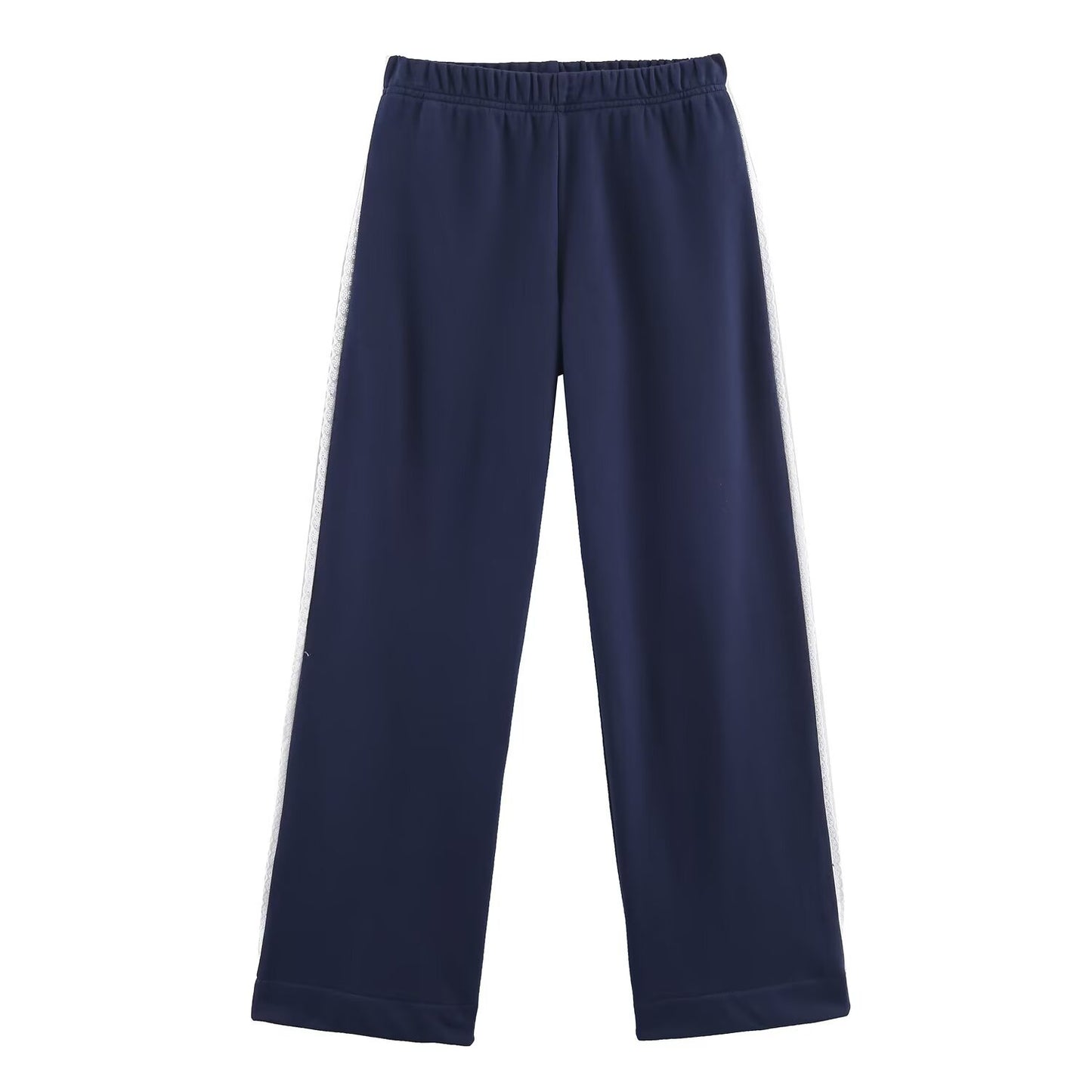 Women's Lace Loose Sweater And Wide Leg Flannel Pants