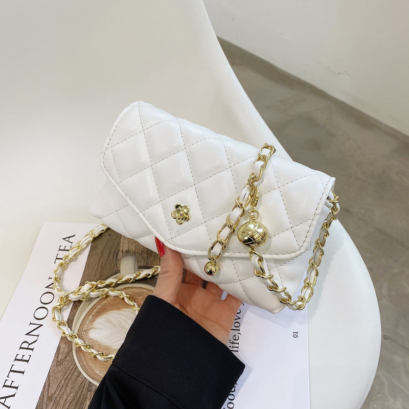Lingge Chain Small Fragrance Small Square Bag PU One-shoulder Messenger Bag