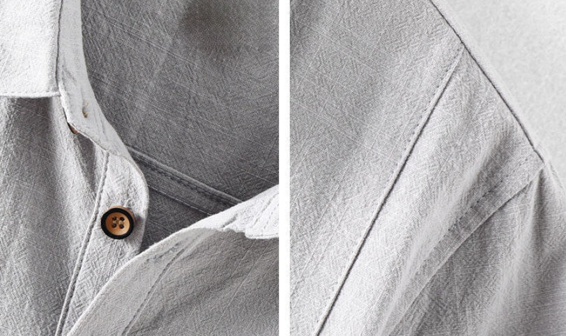 Men's Cotton And Linen Shirt Leisure Breathable Coat