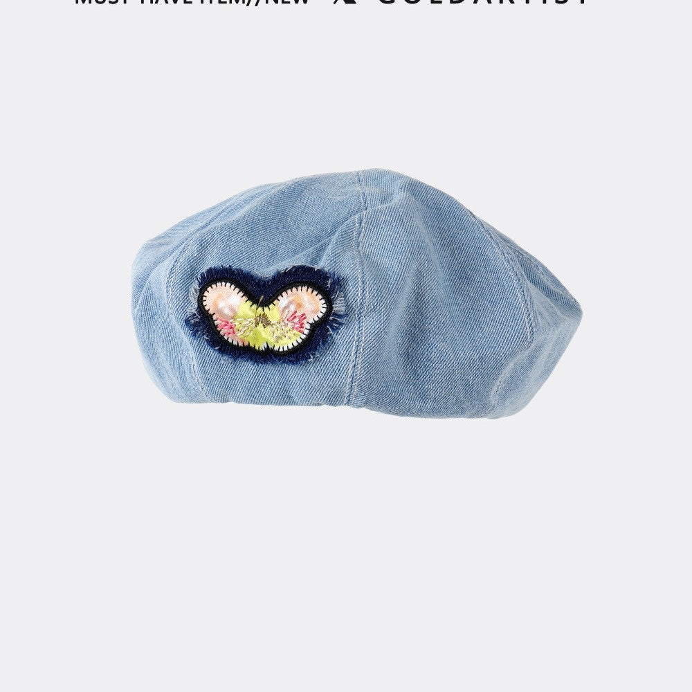 Blue Denim Beret Women's All-match Retro