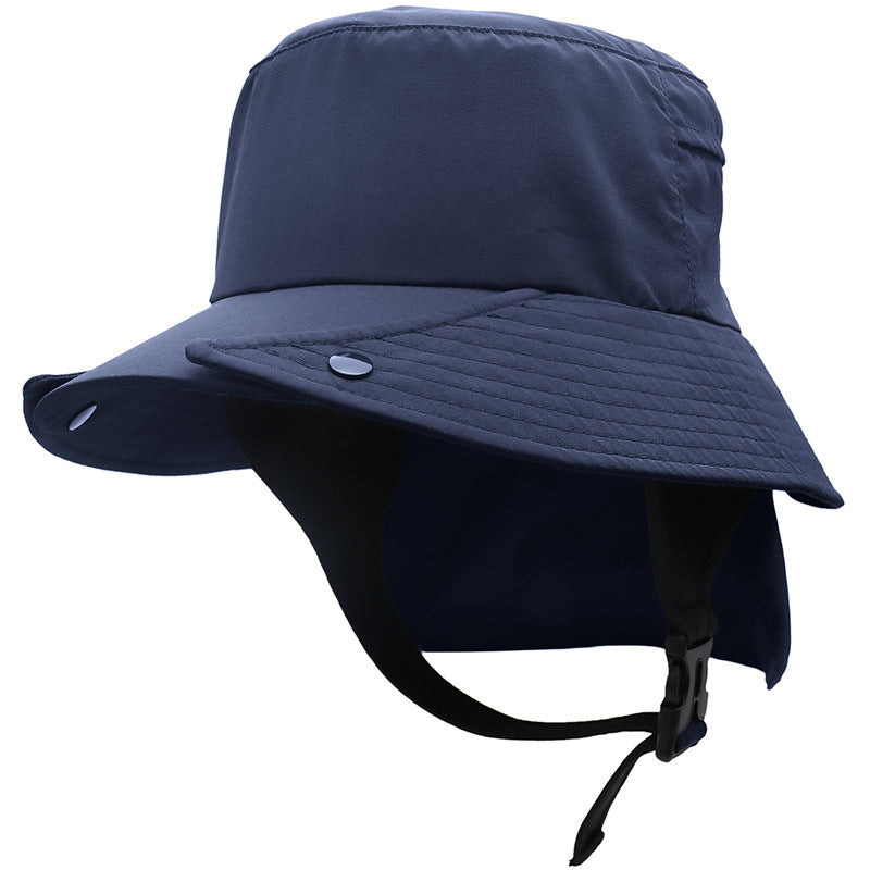 UPF50 Big Brim Detachable Bucket Hat Riding Wild Tour Adventure Fishing Quick-drying Cap Sun Protection Neck Protection