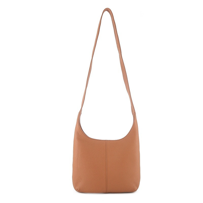 Leather Women's Casual Zip Crossbody Bag