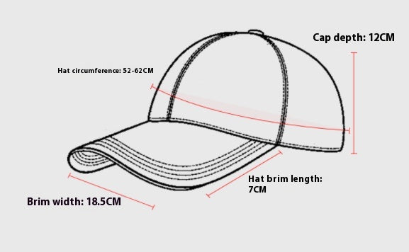 Minimalist Casual Versatile Personality Letter Thorn Brim Peaked Cap
