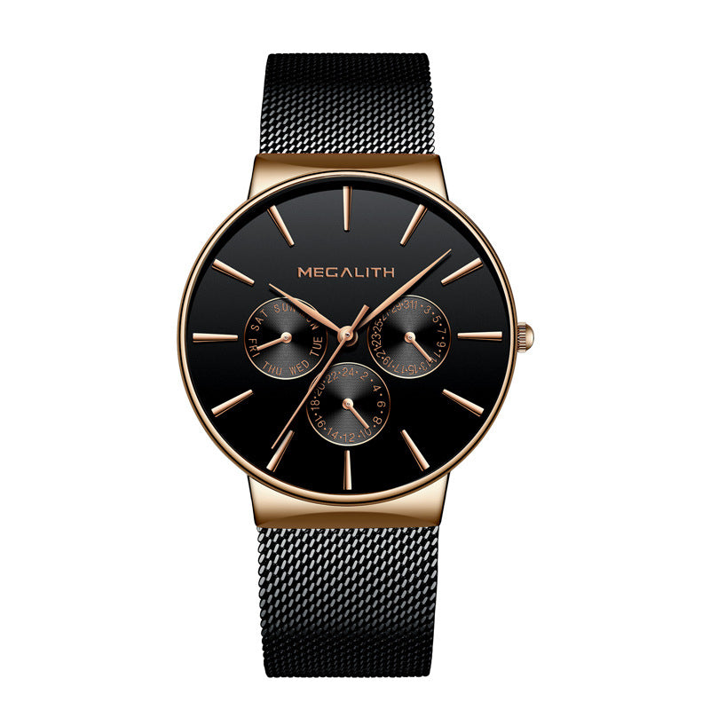 Waterproof quartz men's watch