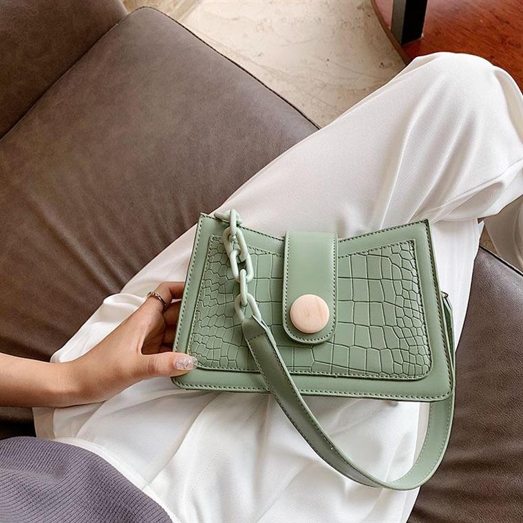 Vintage stone pattern one-shoulder armpit bag