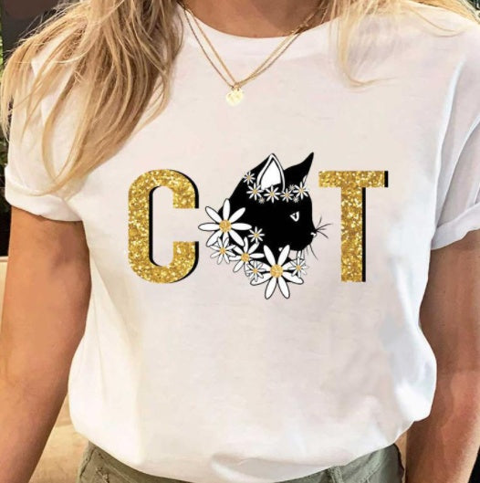 Street Hip Hop Women's Plus Size Short Sleeved T Shirt