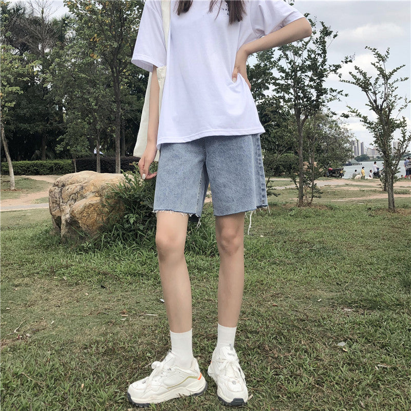 Women's five-point jeans