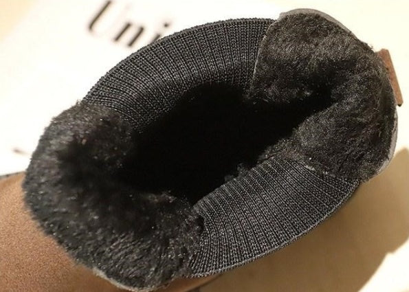 Frosted flat leather toe and velvet vintage Martin boots