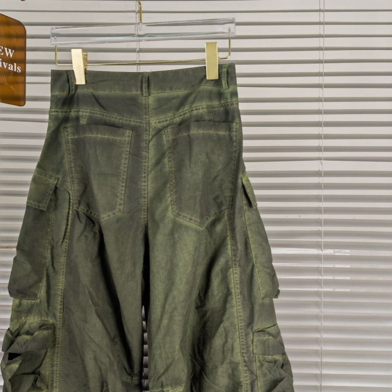 Multi-dimensional Design Hot Girl Style Distressed Polyester Overalls