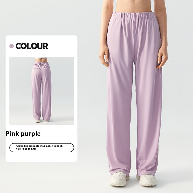 Women's Fashion Loose Casual Slim-fit Draping Double Pockets Yoga Pants
