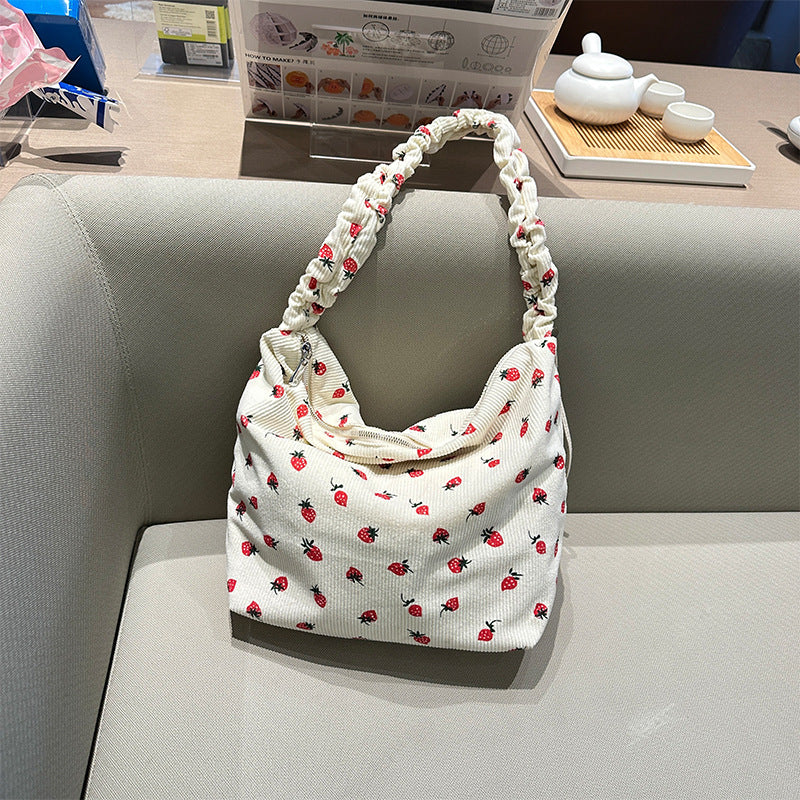 Women's Corduroy Corduroy Strawberry Cross-body Bag