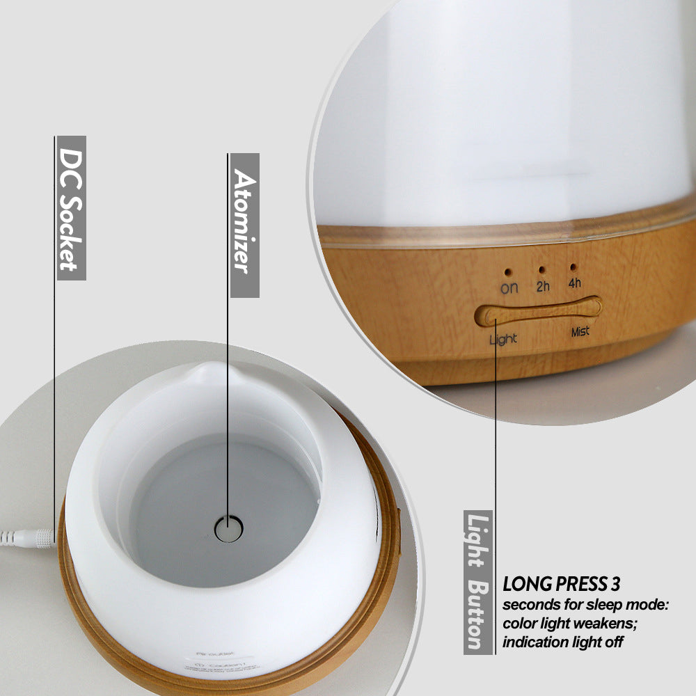Bedside lamp for air humidifier