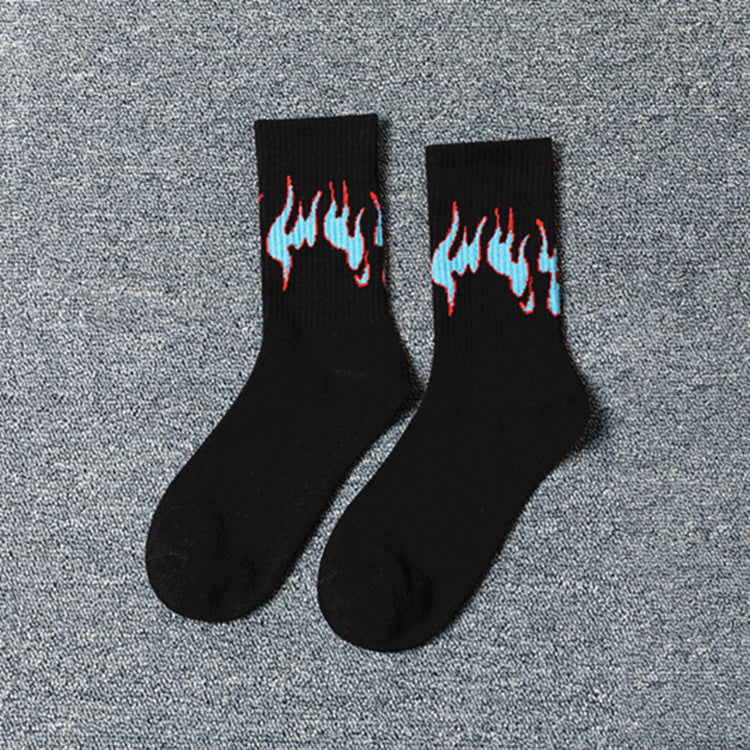 Flame cotton sports socks