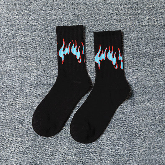 Flame cotton sports socks