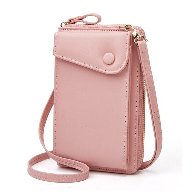 Zipper Phone Bag Female Multi-Function Shoulder Messenger Bag