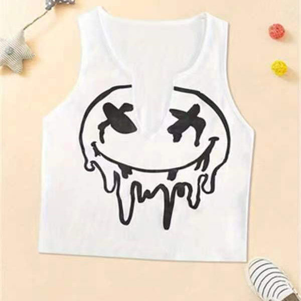 White Home Heat Transfer Printing Wearable Open Chest V-shaped Short Sleeve