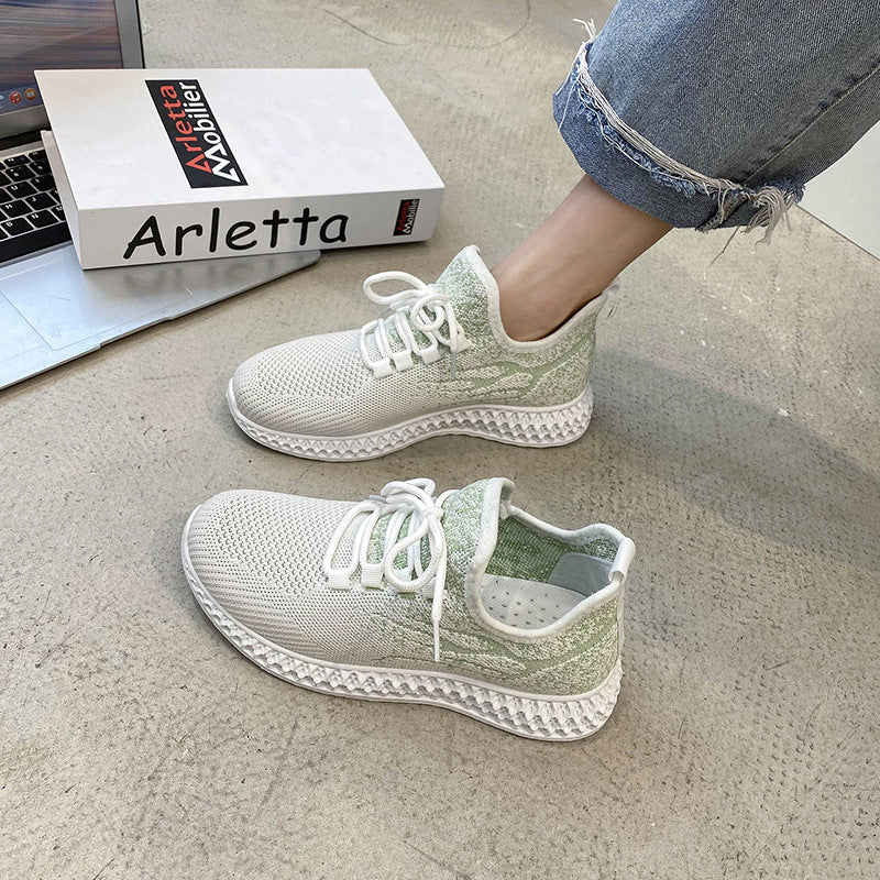 Couple Sneakers Flying Woven Mesh Shoes
