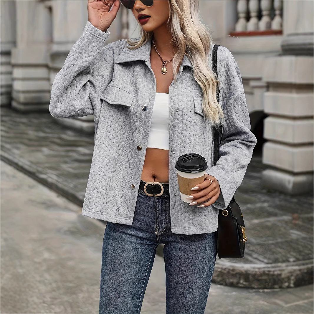 Pocket Button Casual Fashion Loose Jacket Coat
