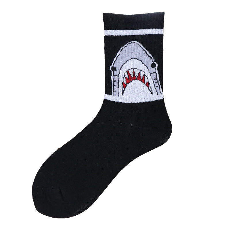 Letter White Men's Long Socks