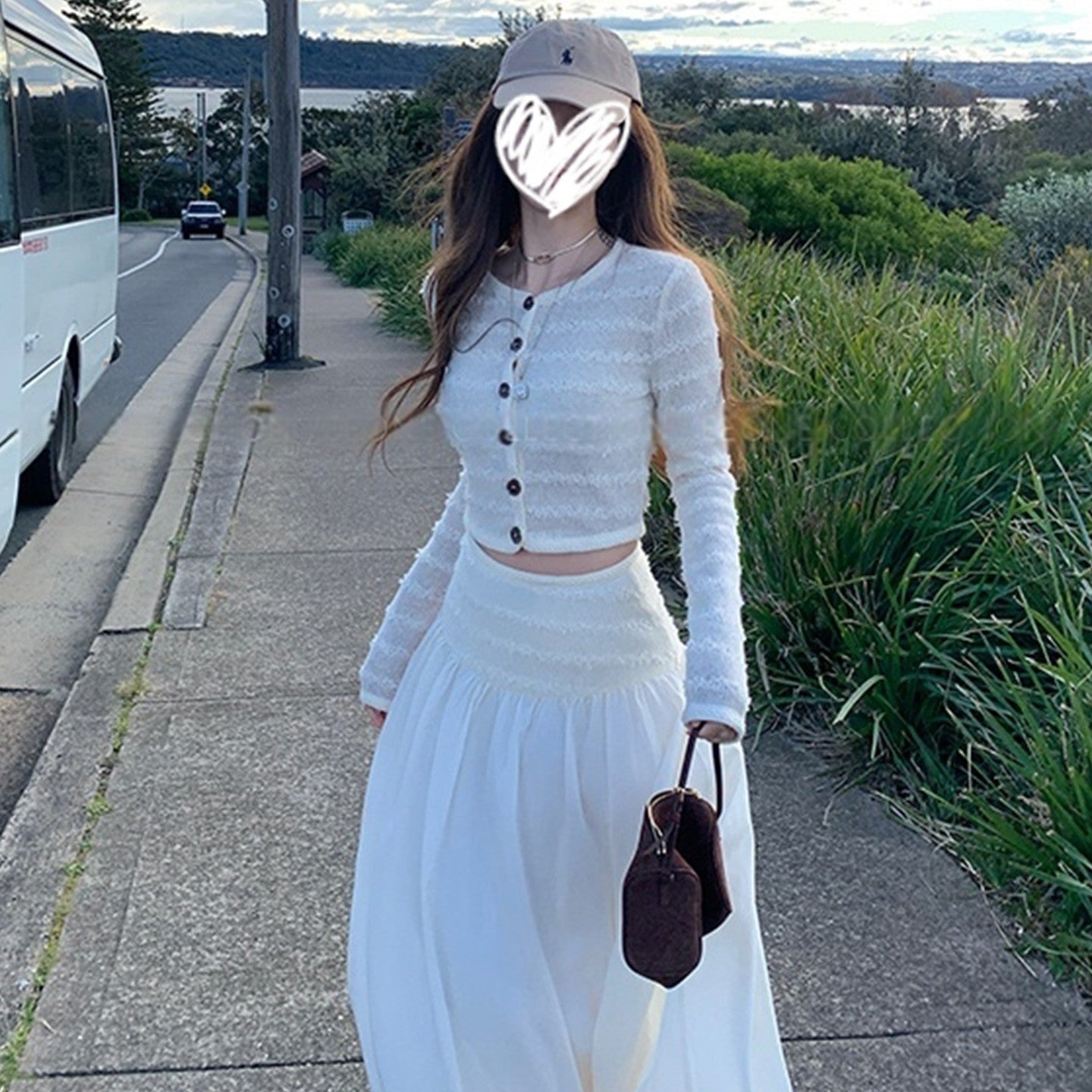 Fashion High-end Waist-cinching Long Dress Set For Women