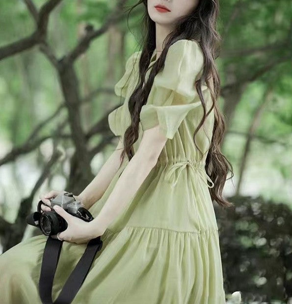 Long Dress French Fairy Unique And Gentle