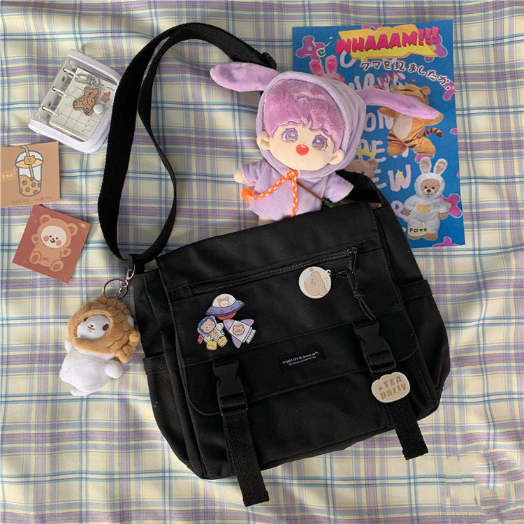 Dark Black Functional Bag Ins Retro Tooling Messenger
