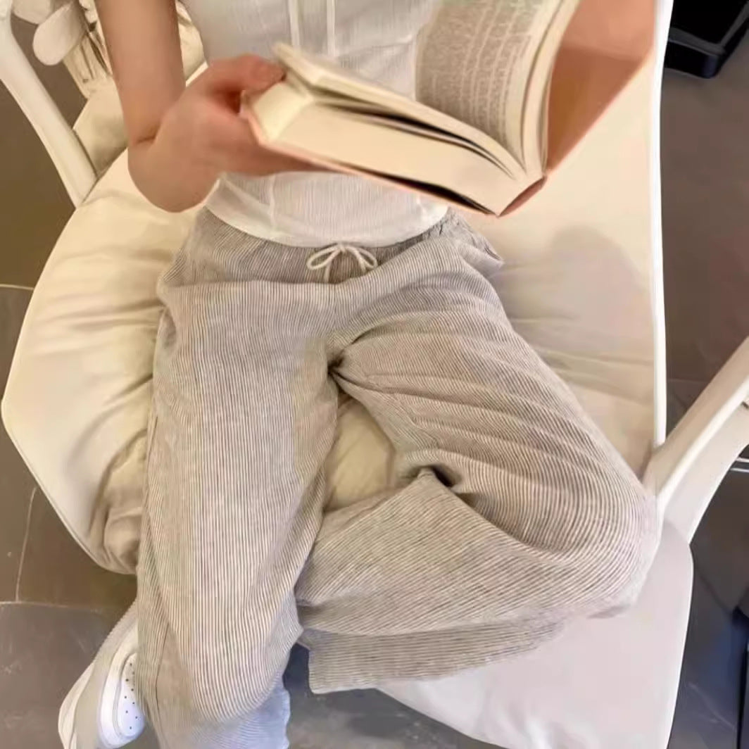 Waist Sports Casual Wide-leg Pants