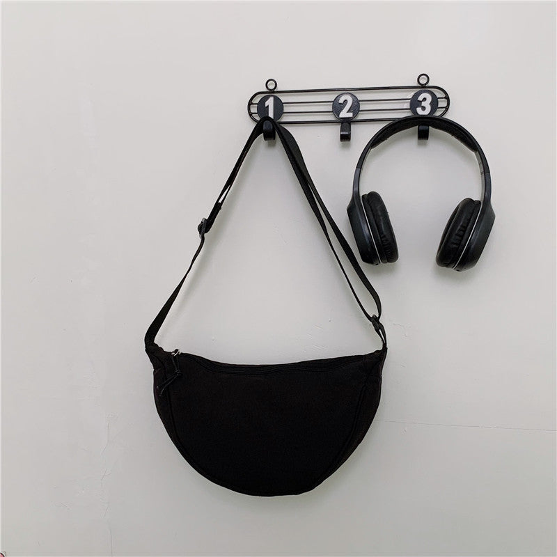 Solid Color Fashion Western Style All-matching Ins Korean Style Shoulder Messenger Bag