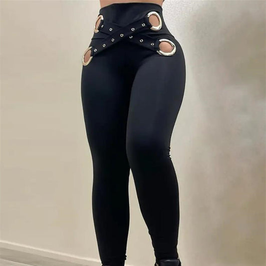 PANTBlack Solid Women's Cutout Leggings