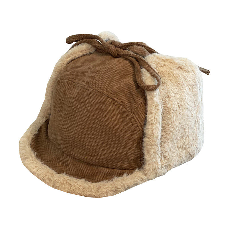 Electric Car Lamb Velvet Plus Velvet Leifeng Hat