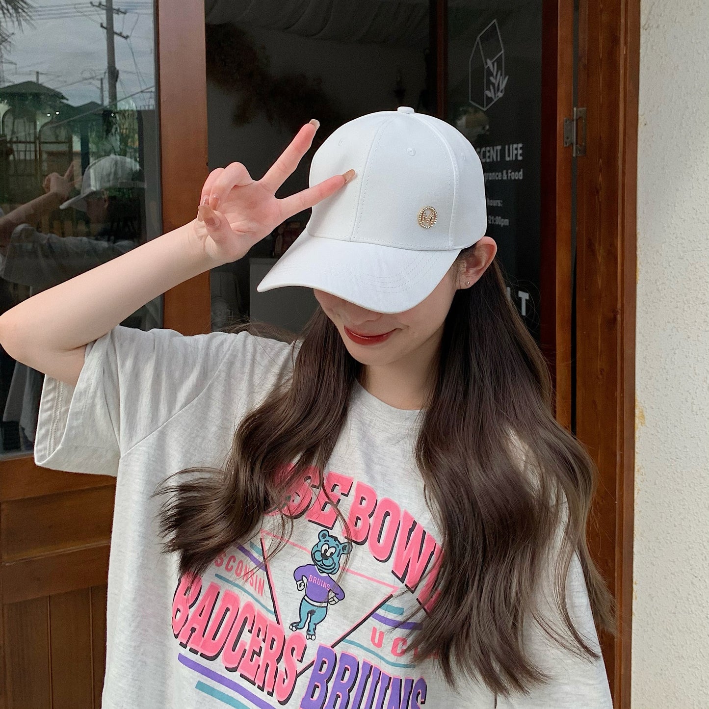 Summer Women's Cute Style Solid Color Sun Protection Hat