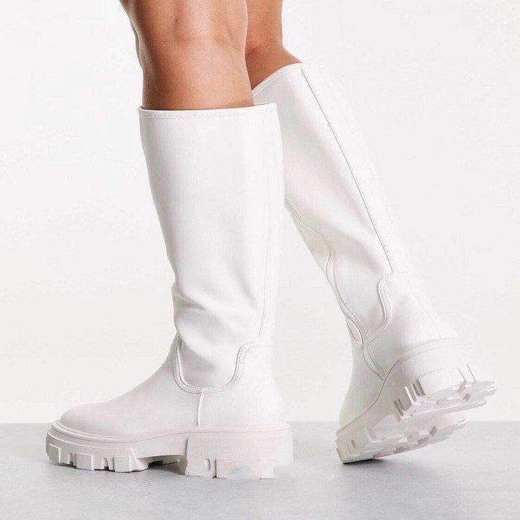 Plus Size Long Women's New Round Head Is Thin But Not Knee Martin Boots
