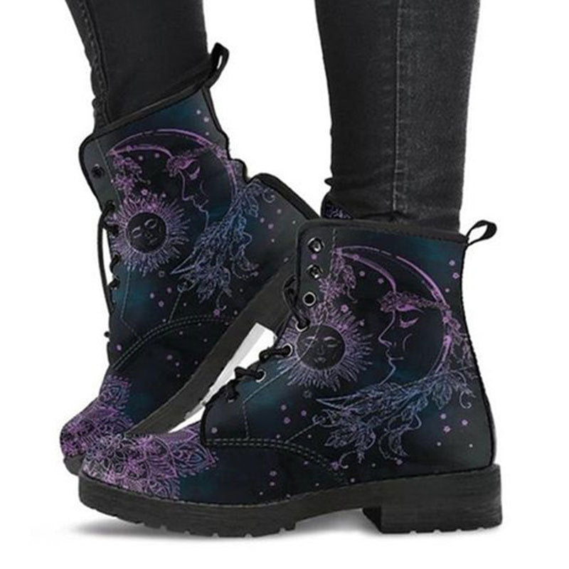 Women's Lace-up Comfortable Thick-soled Short British Style Women's Boots
