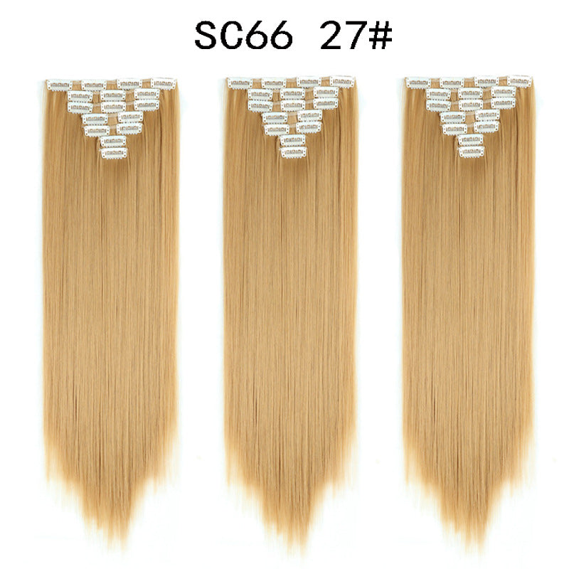 16 Card Seven-piece Hairpiece Clip Wig Beauty Chemical Fiber Wig Set Hair Extension